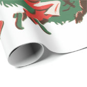 Vintage kerstkerstkerstkerstbedekking en danskinde cadeaupapier (Rol Hoek)