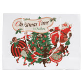 Vintage kerstkerstkerstkerstbedekking en danskinde groot cadeauzakje (Achterkant)