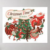 Vintage kerstkerstkerstkerstbedekking en danskinde poster (Voorkant)