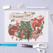 Vintage kerstkerstkerstkerstbedekking en danskinde tissuepapier (Craft)