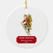 Vintage kerstkerstkerstkerstbedekking keramisch ornament (Achterkant)