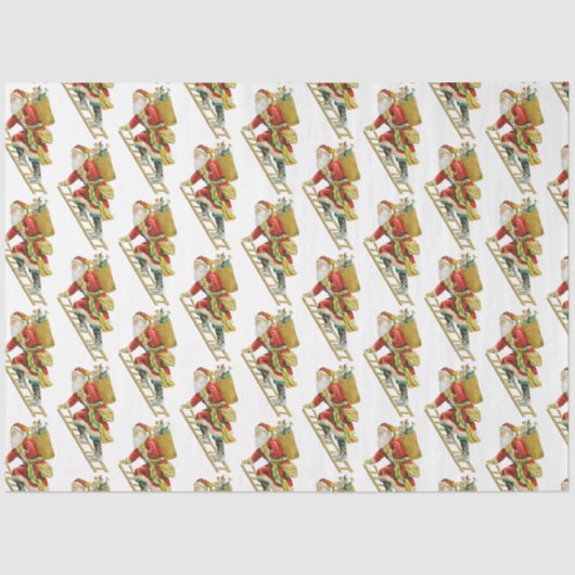 Vintage kerstkerstkerstkerstbedekking tissuepapier (Voorkant)