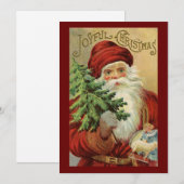 Vintage kerstkerstkerstkerstkerstkaart feestdagenkaart (Voorkant / Achterkant)