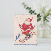 Vintage kerstkerstkerstkerstkerstkerstinkerij feestdagenkaart (Staand voorkant)