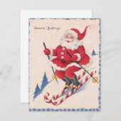 Vintage kerstkerstkerstkerstkerstkerstinkerij feestdagenkaart (Voorkant / Achterkant)