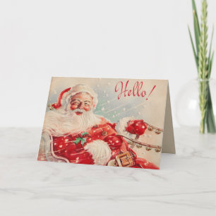 Vintage kerstkerstkerstkerstkerstkerstkerstKaart Feestdagen Kaart
