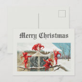 Vintage Kerstkerstkerstkerstkerstkerstkerstkerstke Briefkaart (Voorkant / Achterkant)
