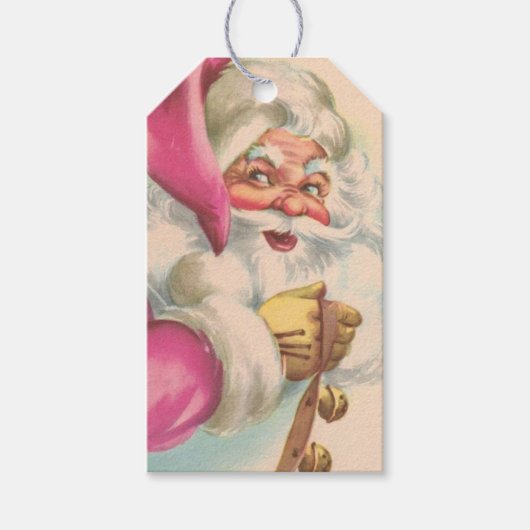 Vintage kerstkerstkerstkerstkerstkerstkerstkerstke cadeaulabel (Voorkant)