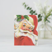 Vintage kerstkerstkerstkerstkerstkerstkerstkerstke feestdagenkaart (Staand voorkant)