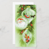 Vintage kerstkerstkerstkerstkerstkerstkerstkerstke feestdagenkaart (Voorkant / Achterkant)