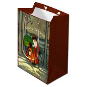 Vintage kerstkerstkerstkerstkerstkerstkerstkerstke medium cadeauzakje (Voorkant Gekanteld)