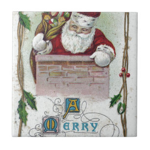 Vintage kerstkerstkerstkerstkerstkerstkerstkerstke tegeltje