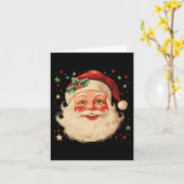 Vintage kerstkerstkerstkerstkerstkerstkerstman Fac Kaart (Gele Bloem)