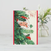 Vintage kerstkerstkerstkerstkerstkerstkerststaarst feestdagenkaart (Staand voorkant)