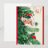 Vintage kerstkerstkerstkerstkerstkerstkerststaarst feestdagenkaart (Voorkant / Achterkant)