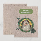 Vintage kerstkerstkerstkerstkerstkerstman Turkije  Feestdagenkaart (Voorkant / Achterkant)