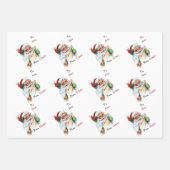 Vintage-kerstkerstkerstkerstkerstman, aangepast aa inpakpapier vel (Voorkant 2)