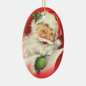 Vintage kerstkerstkerstkerstkerstman  keramisch ornament (Rechts)