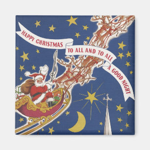 Vintage kerstkerstkerstkerstkerstman met vliegende magneet