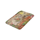 Vintage kerstkerstkerstkerstkerstman Slaapes Badmat (Gekanteld)