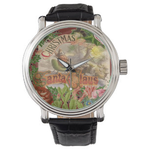 Vintage kerstkerstkerstkerstkerstman Slaapes Horloge