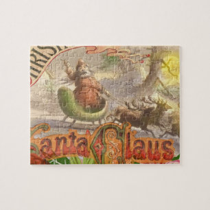 Vintage kerstkerstkerstkerstkerstman Slaapes Legpuzzel
