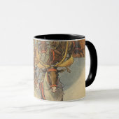 Vintage kerstkerstkerstkerstkerstman, Sleigh met r Mok (Voorkant rechts)