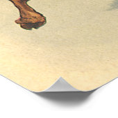 Vintage kerstkerstkerstkerstkerstman, Sleigh met r Poster (Hoek)