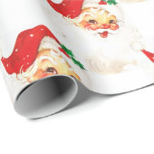 Vintage kerstkerstkerstkerstman cadeaupapier (Rol Hoek)