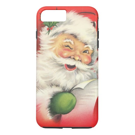 Vintage kerstkerstkerstkerstman Case-Mate iPhone case (Achterkant)