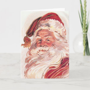 Vintage kerstkerstkerstkerstman feestdagen kaart