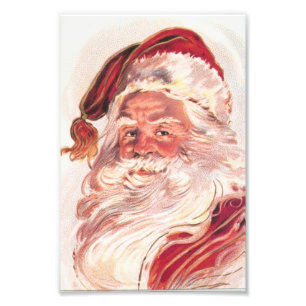 Vintage kerstkerstkerstkerstman foto afdruk