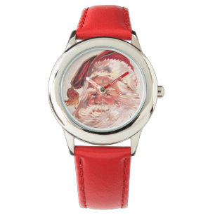 Vintage kerstkerstkerstkerstman horloge