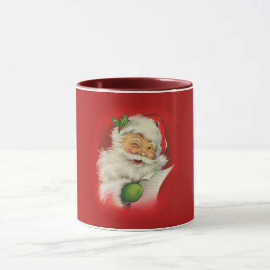Vintage kerstkerstkerstkerstman mok (Midden)