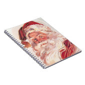 Vintage kerstkerstkerstkerstman notitieboek (Rechterzijde)