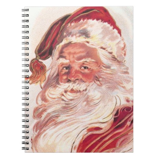 Vintage kerstkerstkerstkerstman notitieboek (Voorkant)