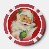 Vintage kerstkerstkerstkerstman poker chips (Achterkant)