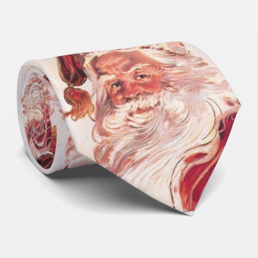 Vintage kerstkerstkerstkerstman stropdas (Opgerold)