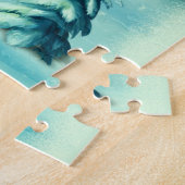 Vintage kerstkerstkerstman's Slaapse Winter Scene Legpuzzel (Zijkant)