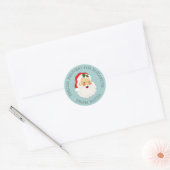 Vintage kerstkerstmis ronde sticker (Envelop)