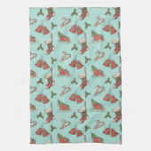 Vintage-kerstkeukenhanddoeken Theedoek (Verticaal)