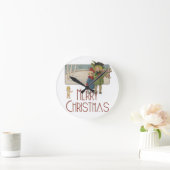 Vintage-kerstkinderen en Cherub Ronde Klok (Huis)