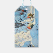 Vintage kerstkleppen Cadeaus Cadeaulabel (Achterkant)