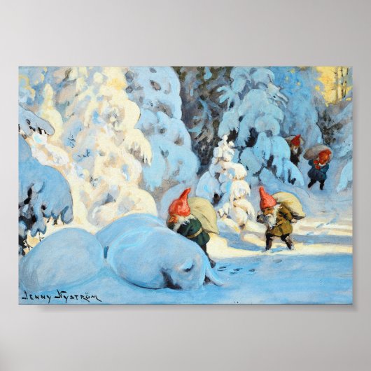 Vintage kerstkleppen Cadeaus Poster (Voorkant)