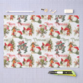 Vintage kerstkleppen en paddenstoelen tissuepapier (Craft)