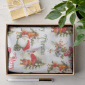 Vintage kerstkleppen en paddenstoelen tissuepapier (Geschenk)