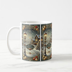 Vintage-kerstkoffie Mok