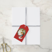 VINTAGE KERSTKRANS MET JONGENSGESCHENK LABEL CADEAULABEL (Met Touw)