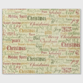 Vintage-kerstkunst Cadeaupapier (Vlak)