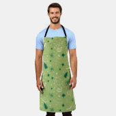 Vintage kerstkunst Patroon Een klein kerstfeest Schort (Gedragen)